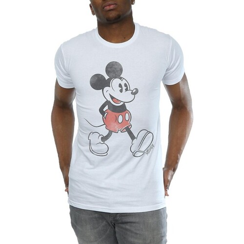 Vêtements Homme T-shirts manches longues Disney Walking Blanc