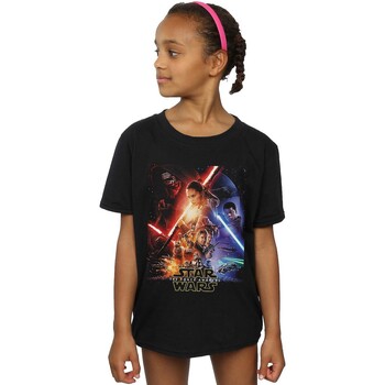 Vêtements Fille T-shirts manches longues Star Wars: The Force Awakens  Noir