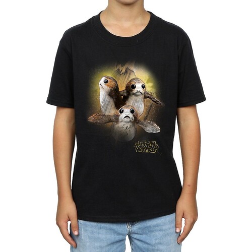 Vêtements Garçon T-shirts manches courtes Star Wars: The Last Jedi  Noir