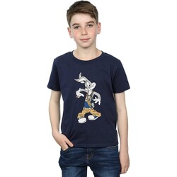 Vêtements Garçon T-shirts manches courtes Dessins Animés Rapper Bleu