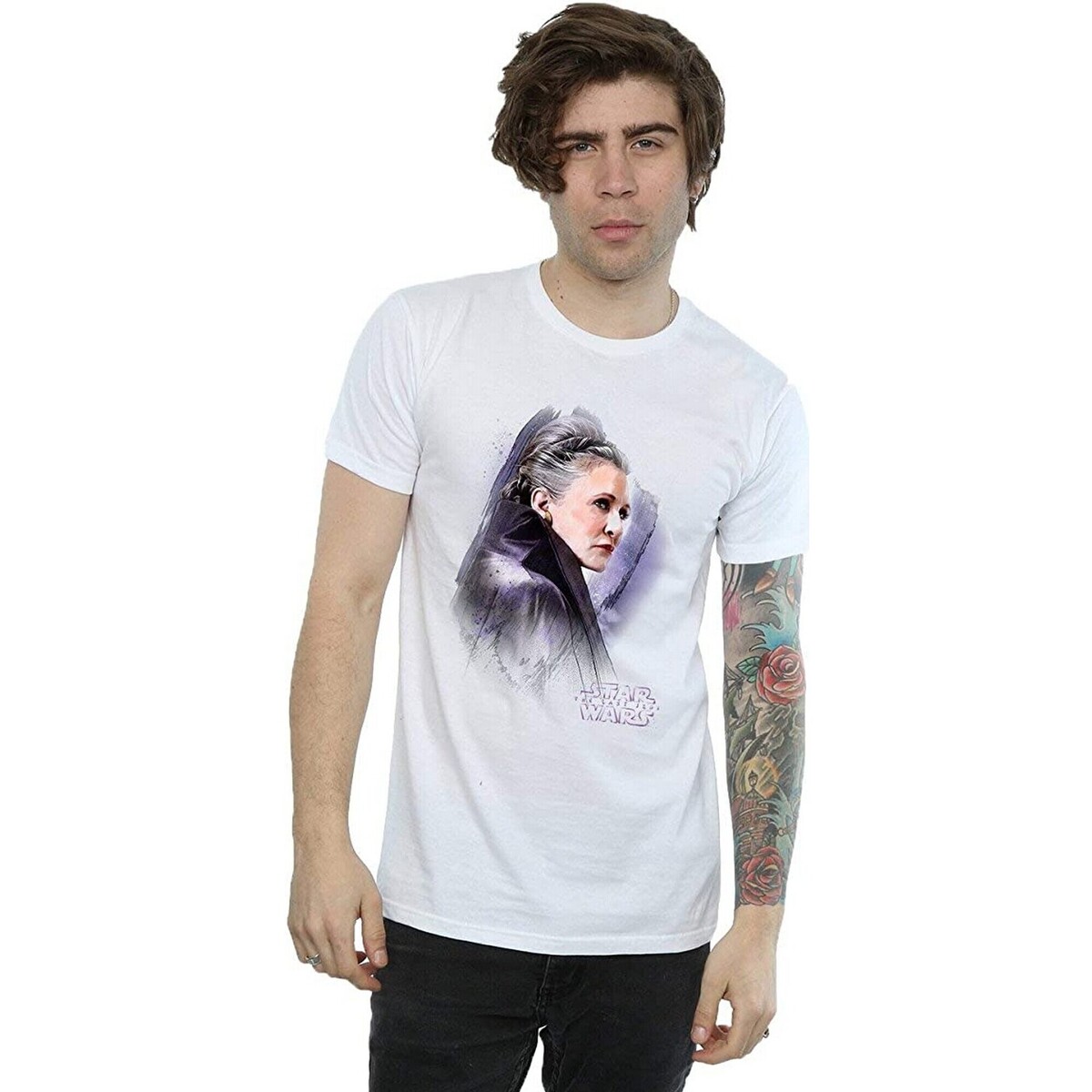 Vêtements Homme T-shirts manches longues Star Wars: The Last Jedi BI1222 Blanc