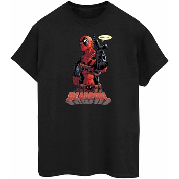 Vêtements T-shirts manches longues Deadpool Hey You Noir