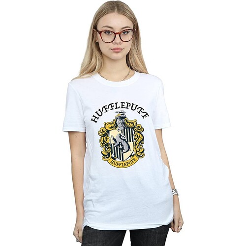 Vêtements Femme Weekend Offender iridium polo shirt with plaid shoulder in navy Harry Potter BI1228 Blanc