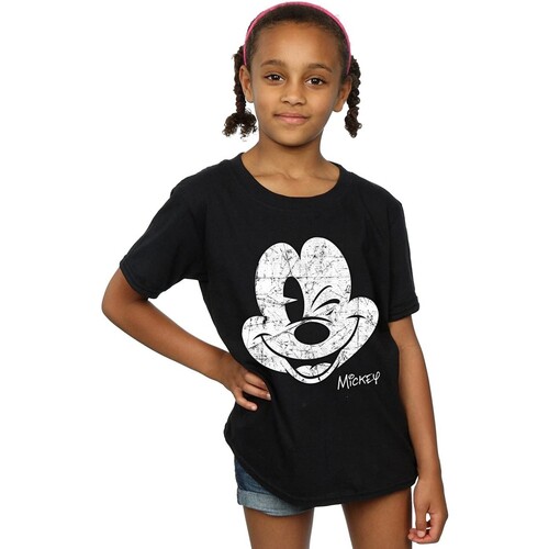 Vêtements Fille T-shirts manches longues Disney BI1234 Noir