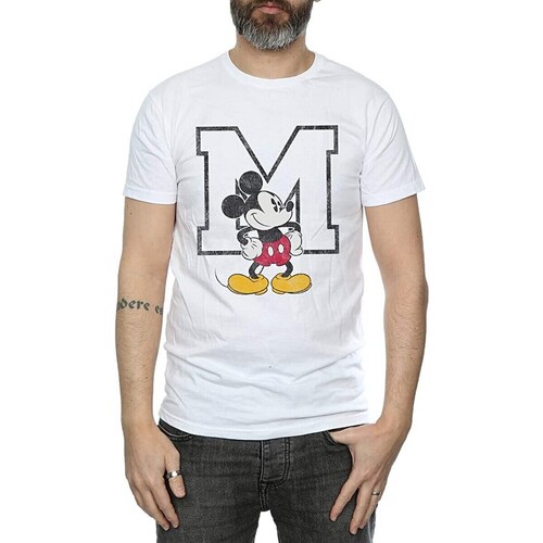 Vêtements Homme T-shirts manches longues Disney Classic M Blanc
