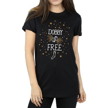 Vêtements Femme T-shirts manches longues Harry Potter Dobby Is Free Noir