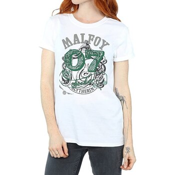 Vêtements Femme T-shirts manches longues Harry Potter Malfoy Blanc
