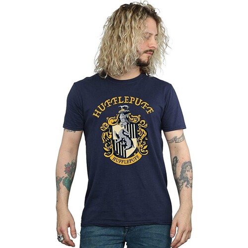 Vêtements Homme Weekend Offender iridium polo shirt with plaid shoulder in navy Harry Potter BI1331 Bleu