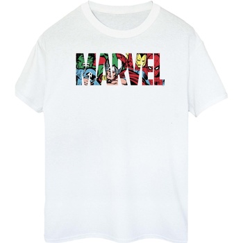 Vêtements Femme T-shirts manches longues Marvel BI1346 Blanc