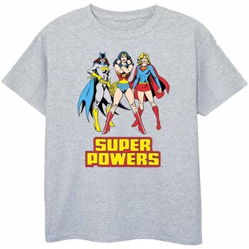 Vêtements Fille T-shirt Décolleté Grande Taille Femmes Dessins Animés Super Power Gris