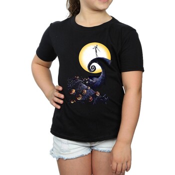 Vêtements Fille T-shirts manches longues Nightmare Before Christmas Cemetery Noir