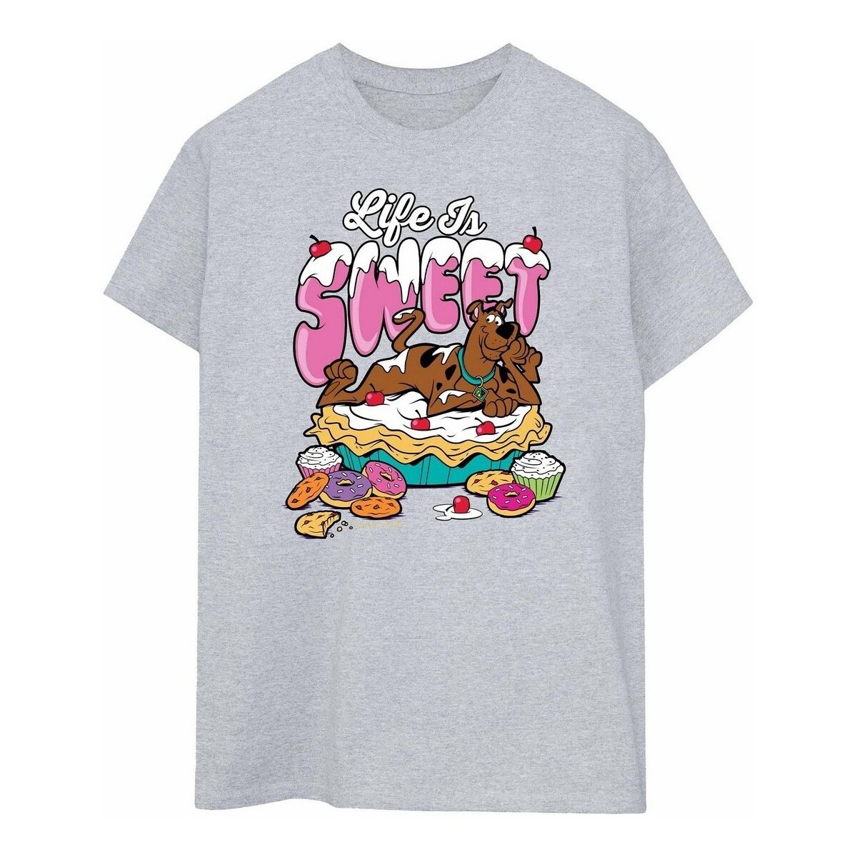 Vêtements Homme T-shirts manches longues Scooby Doo Life Is Sweet Gris
