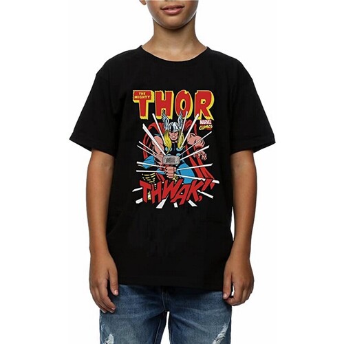 Vêtements Garçon T-shirts manches courtes Thor Thwak Noir