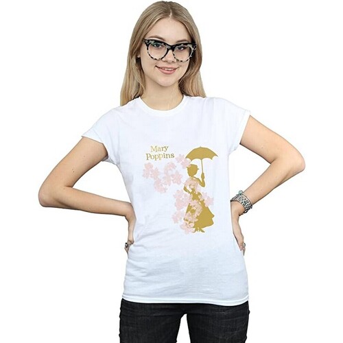 Vêtements Femme T-shirts manches longues Mary Poppins BI1475 Blanc