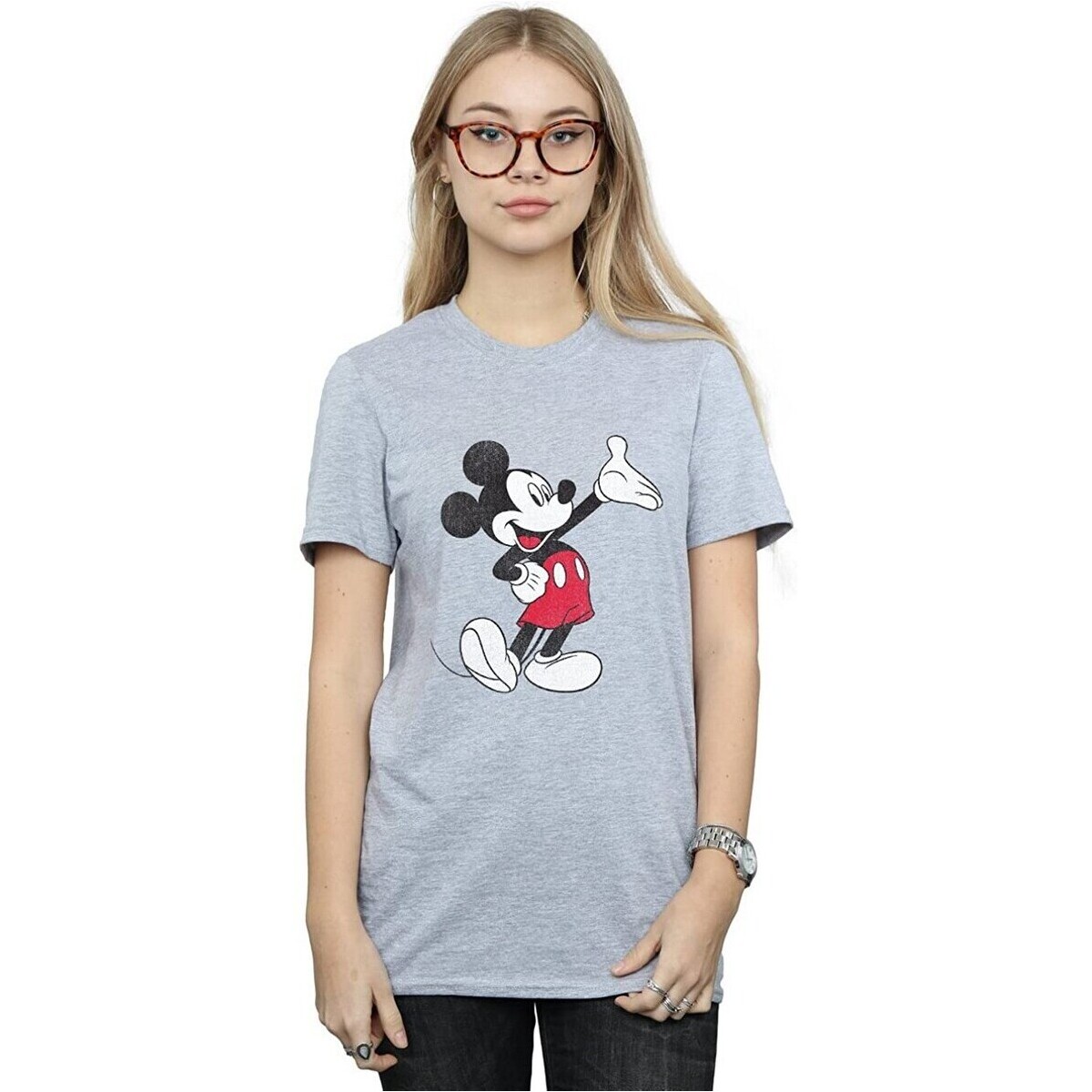 Vêtements Femme T-shirts manches longues Disney Traditional Wave Gris