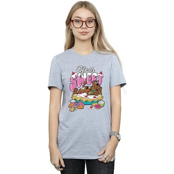 Vêtements Femme T-shirts manches longues Scooby Doo Life Is Sweet Gris