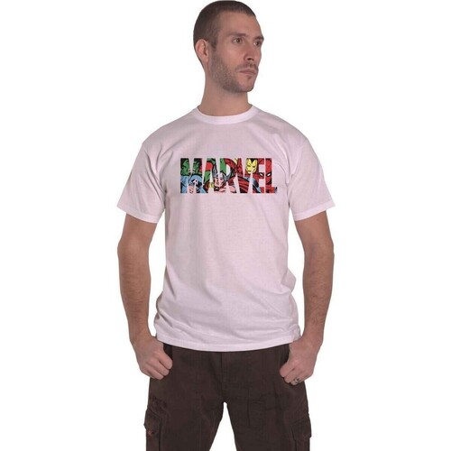 Vêtements Homme T-shirts manches longues Marvel BI1555 Blanc