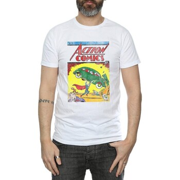 Vêtements Homme T-shirts manches longues Dessins Animés Action Comics Issue 1 Cover Blanc