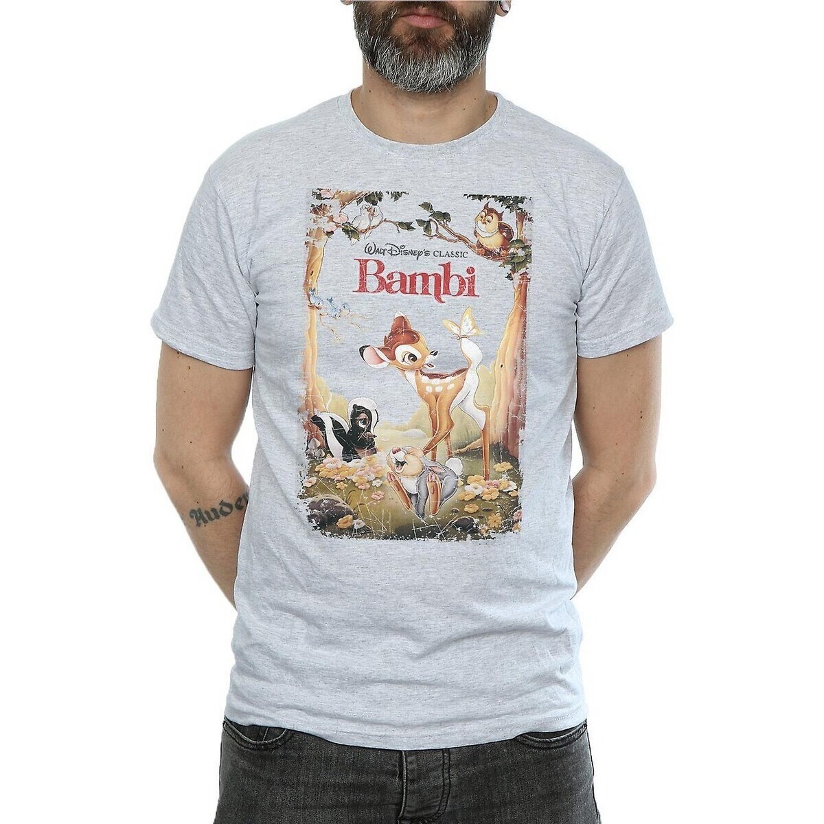 Vêtements Homme T-shirts manches longues Bambi  Gris