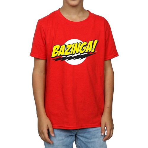 Vêtements Garçon T-shirts manches courtes The Big Bang Theory Bazinga Rouge