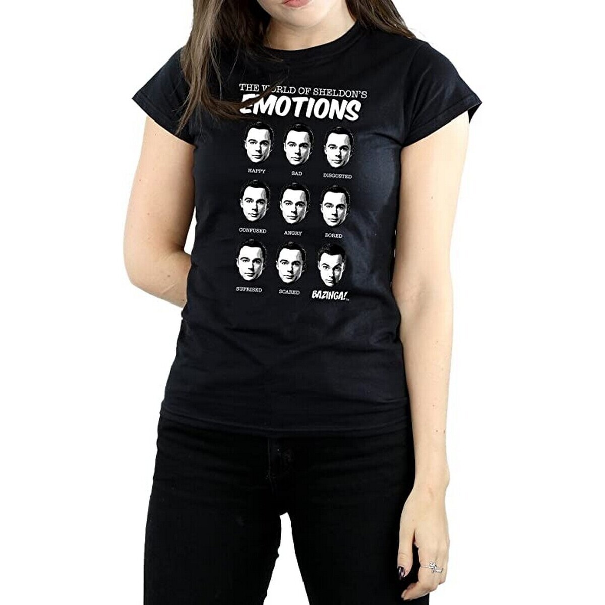 Vêtements Femme T-shirts manches longues The Big Bang Theory Emotions Bleu