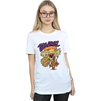 Vêtements Femme T-shirts manches longues Scooby Doo Pizza Ghost Blanc