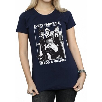 Vêtements Fille T-shirts manches longues Disney Every Fairy Tale Needs A Villain Bleu