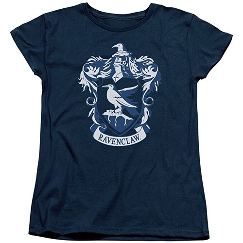 Vêtements Femme Weekend Offender iridium polo shirt with plaid shoulder in navy Harry Potter BI1637 Bleu