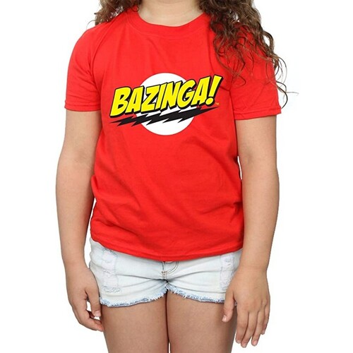 Vêtements Fille T-shirts manches longues The Big Bang Theory Bazinga Rouge