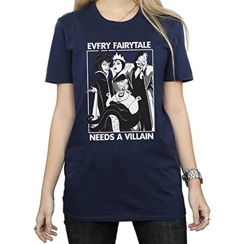 Vêtements Femme T-shirts manches longues Disney Every Fairy Tale Needs A Villain Bleu