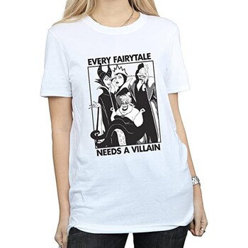 Vêtements Femme T-shirts manches longues Disney Every Fairy Tale Needs A Villain Blanc