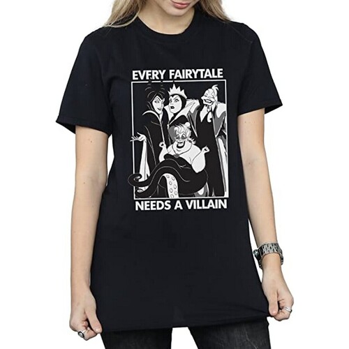 Vêtements Femme T-shirts manches longues Disney Every Fairy Tale Needs A Villain Noir