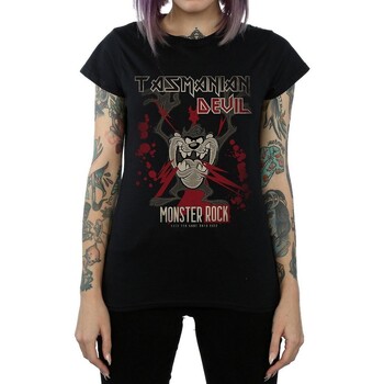 Vêtements Femme T-shirts manches longues Dessins Animés Monster Rock Noir