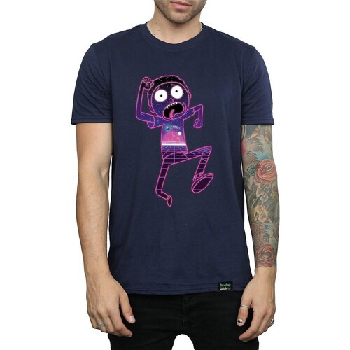 Vêtements Homme T-shirts manches longues Rick And Morty Multiverse Run Noir