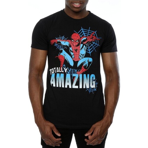 Vêtements Homme T-shirts manches longues Marvel Totally Amazing Noir