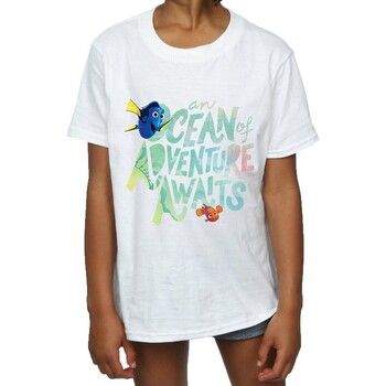 Vêtements Fille T-shirts manches longues Finding Dory Ocean Adventure Blanc