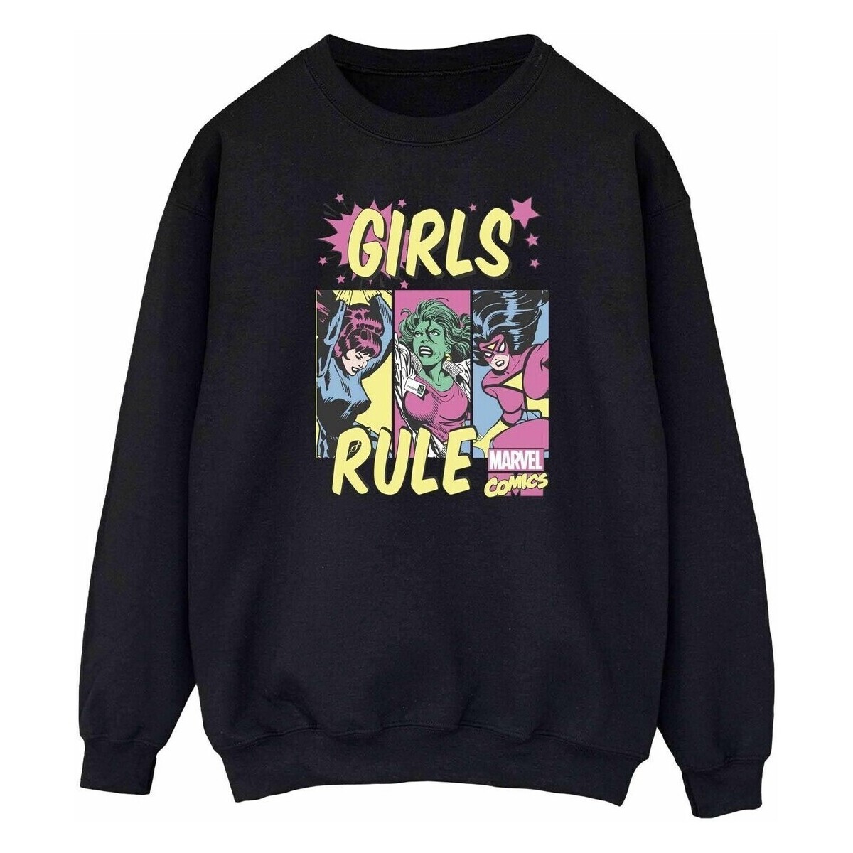 Vêtements Femme Sweats Marvel Girls Rule Noir