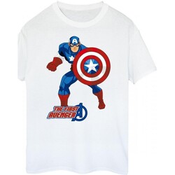 Vêtements Femme T-shirts manches longues Captain America The First Avenger Rouge