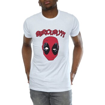 Vêtements T-shirts manches longues Deadpool Seriously Blanc