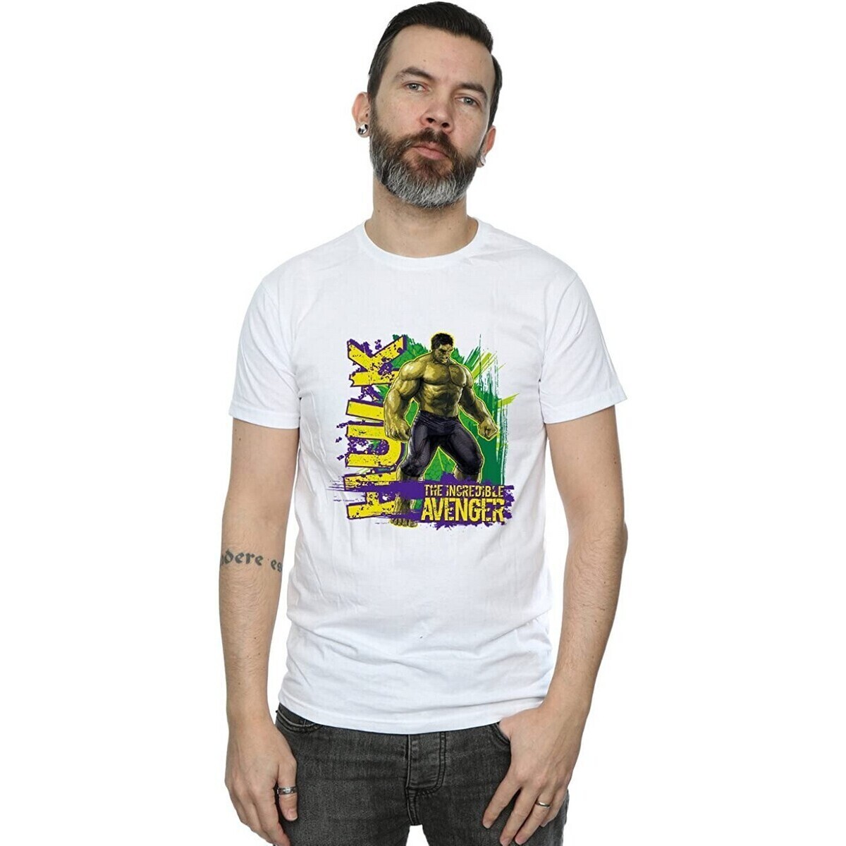 Vêtements Homme T-shirts manches longues Hulk The Incredible Avenger Blanc