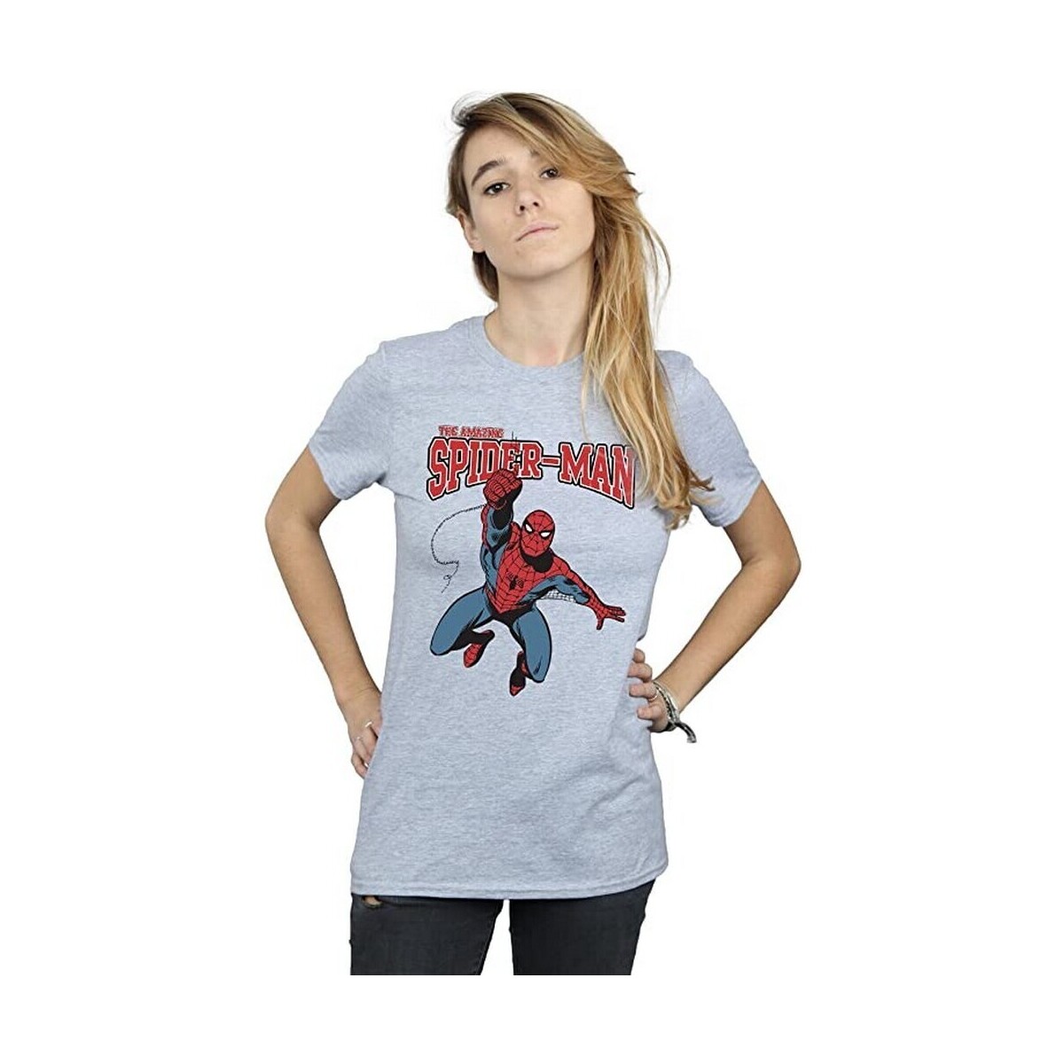 Vêtements Femme T-shirts manches longues Marvel Leap Gris