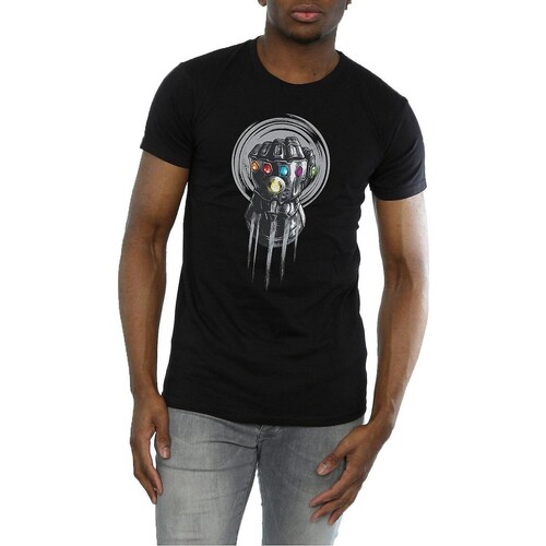 Vêtements Homme T-shirts manches longues Avengers Infinity War BI441 Noir