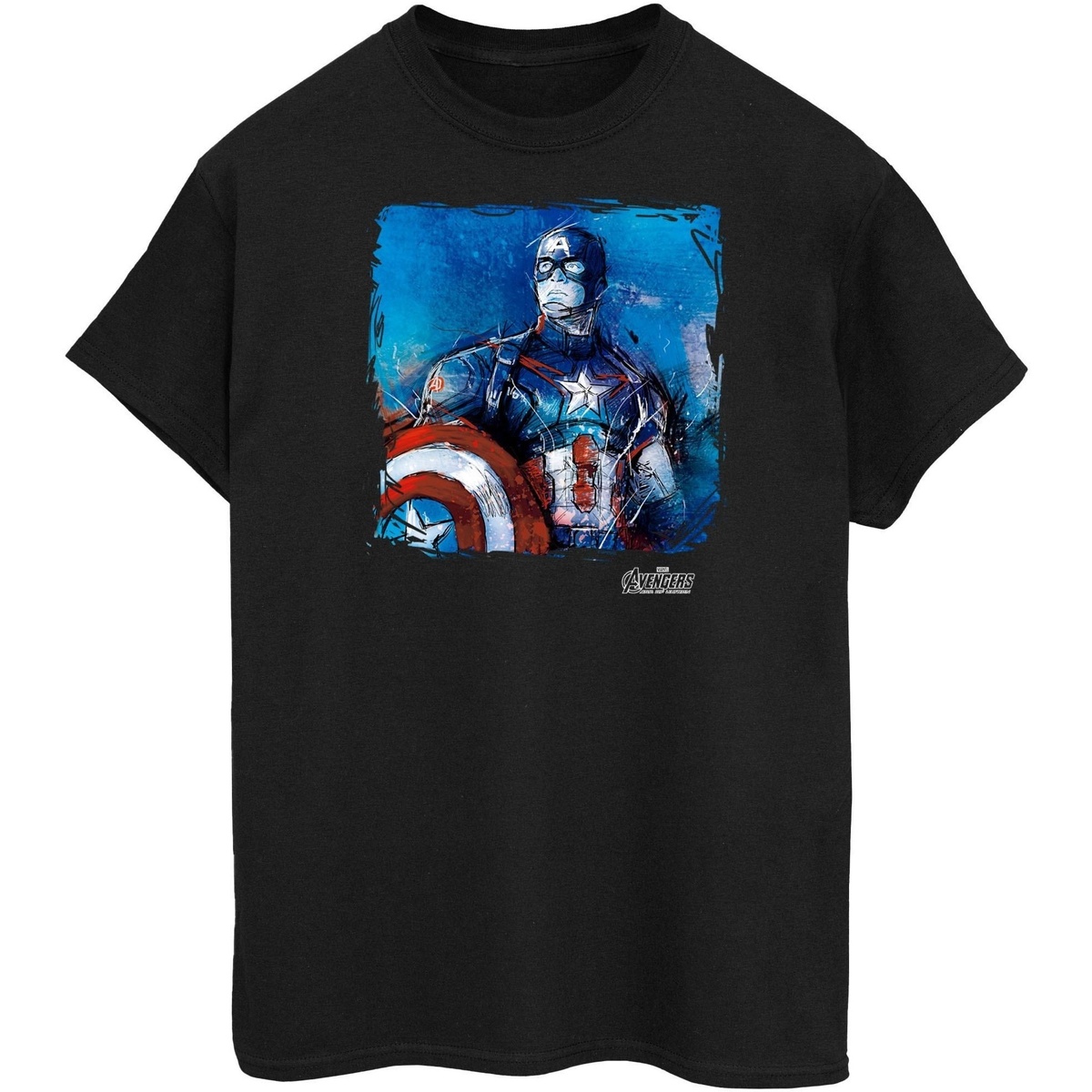 Vêtements Homme T-shirts manches longues Captain America BI447 Noir