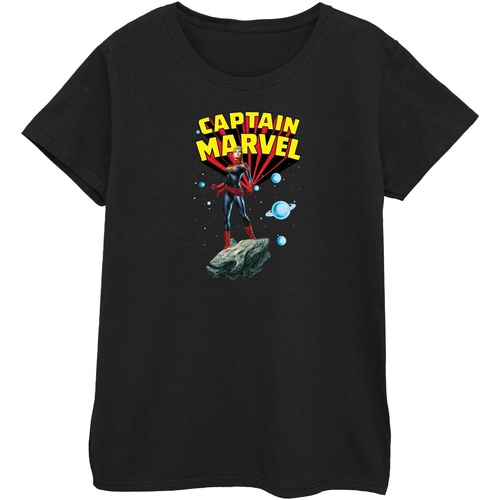 Vêtements Femme T-shirts manches longues Captain Marvel BI456 Noir