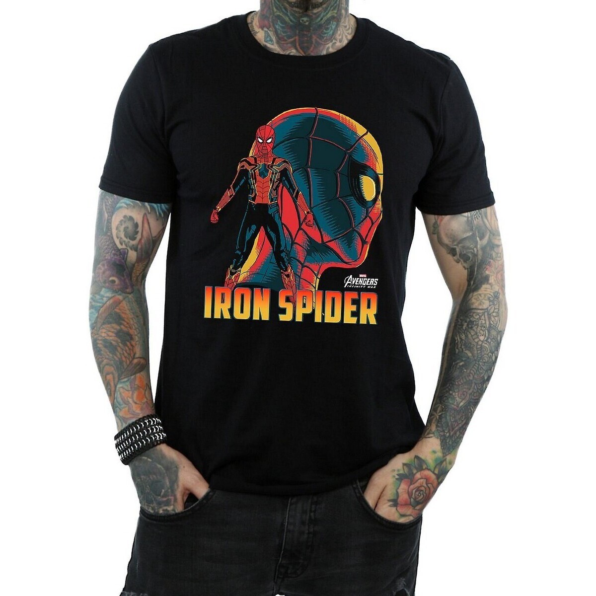 Vêtements Homme T-shirts manches longues Avengers Infinity War BI465 Noir