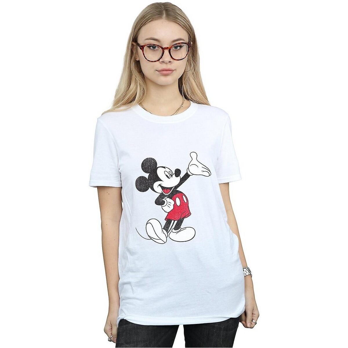 Vêtements Femme T-shirts manches longues Disney Traditional Wave Blanc