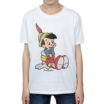 Vêtements Garçon T-shirts manches courtes Pinocchio  Blanc