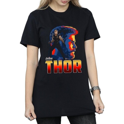 Vêtements Femme T-shirts manches longues Avengers Infinity War BI534 Noir