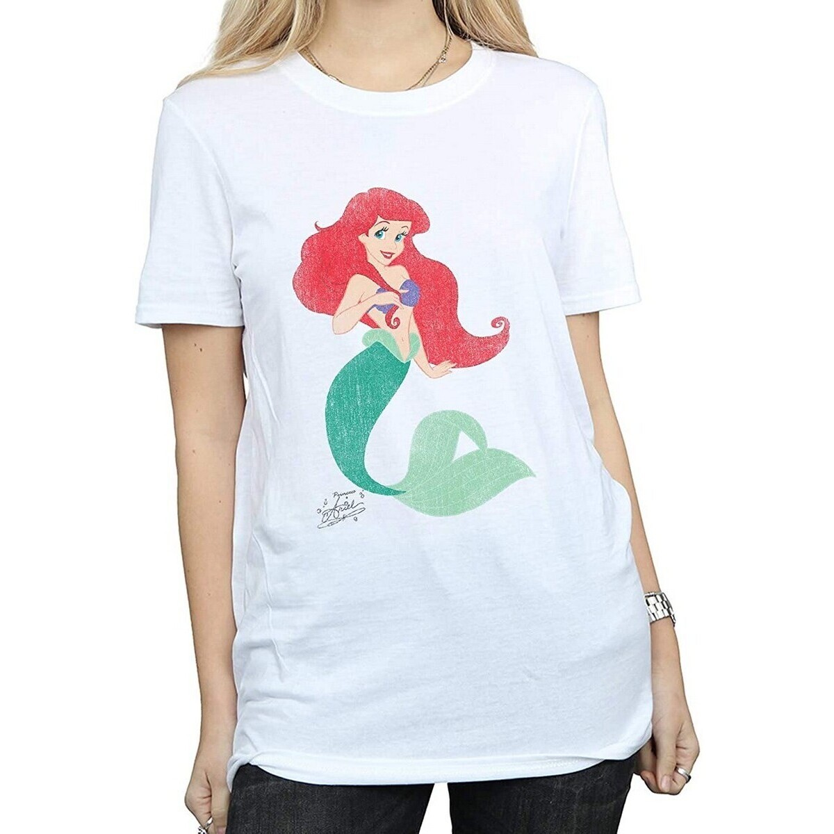 Vêtements Femme T-shirts manches longues The Little Mermaid BI537 Blanc