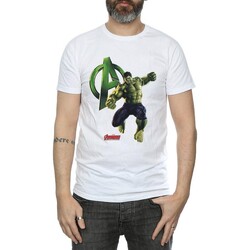 Vêtements Homme T-shirts manches longues Avengers  Blanc